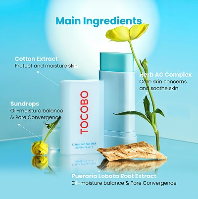 TOCOBO Cotton Soft Sun Stick SPF50+ PA++++