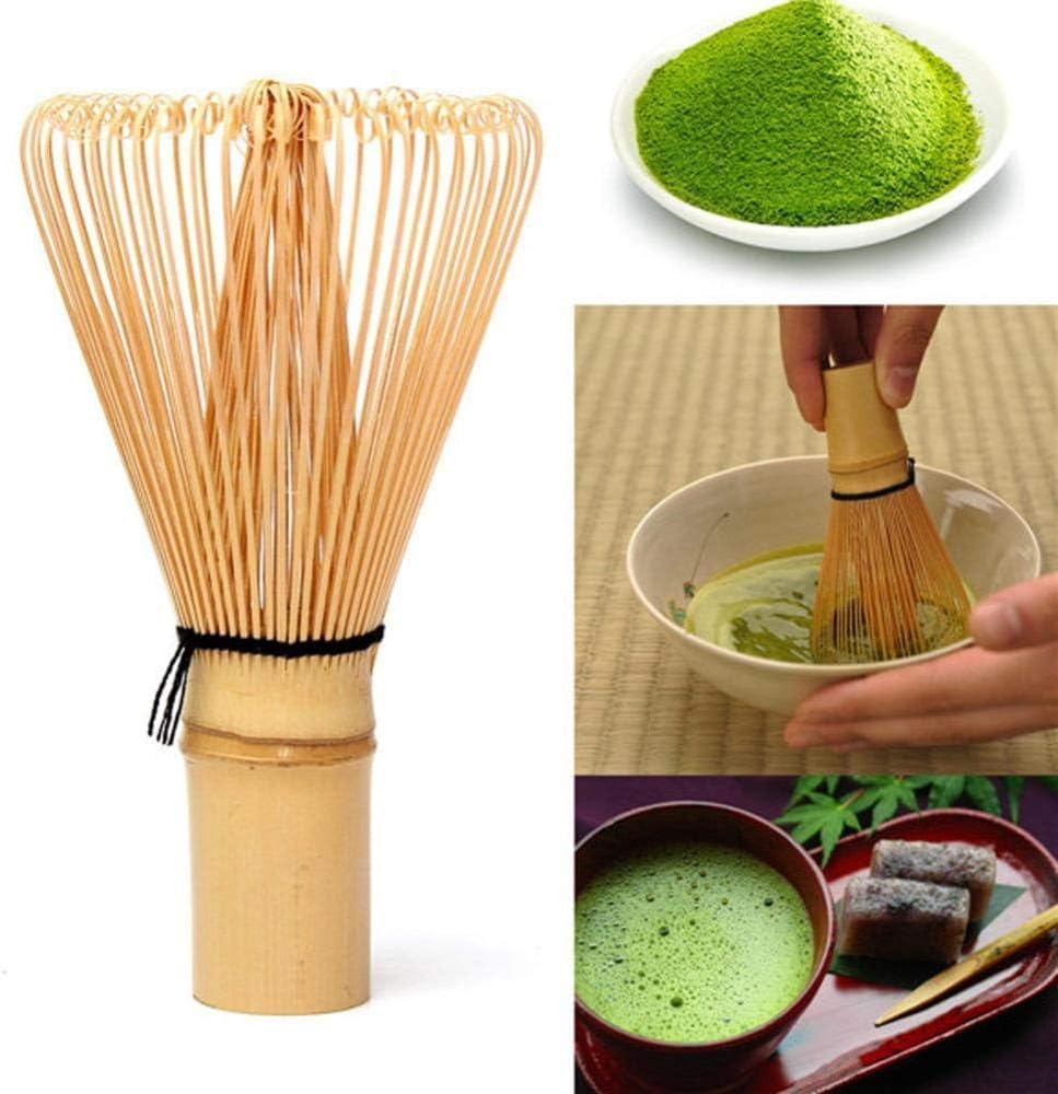 Matcha Green Tea Powder Bamboo Whisk