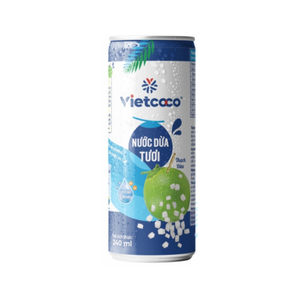 Vietcoco Coconut Water With Nata De Coco - 240 ml